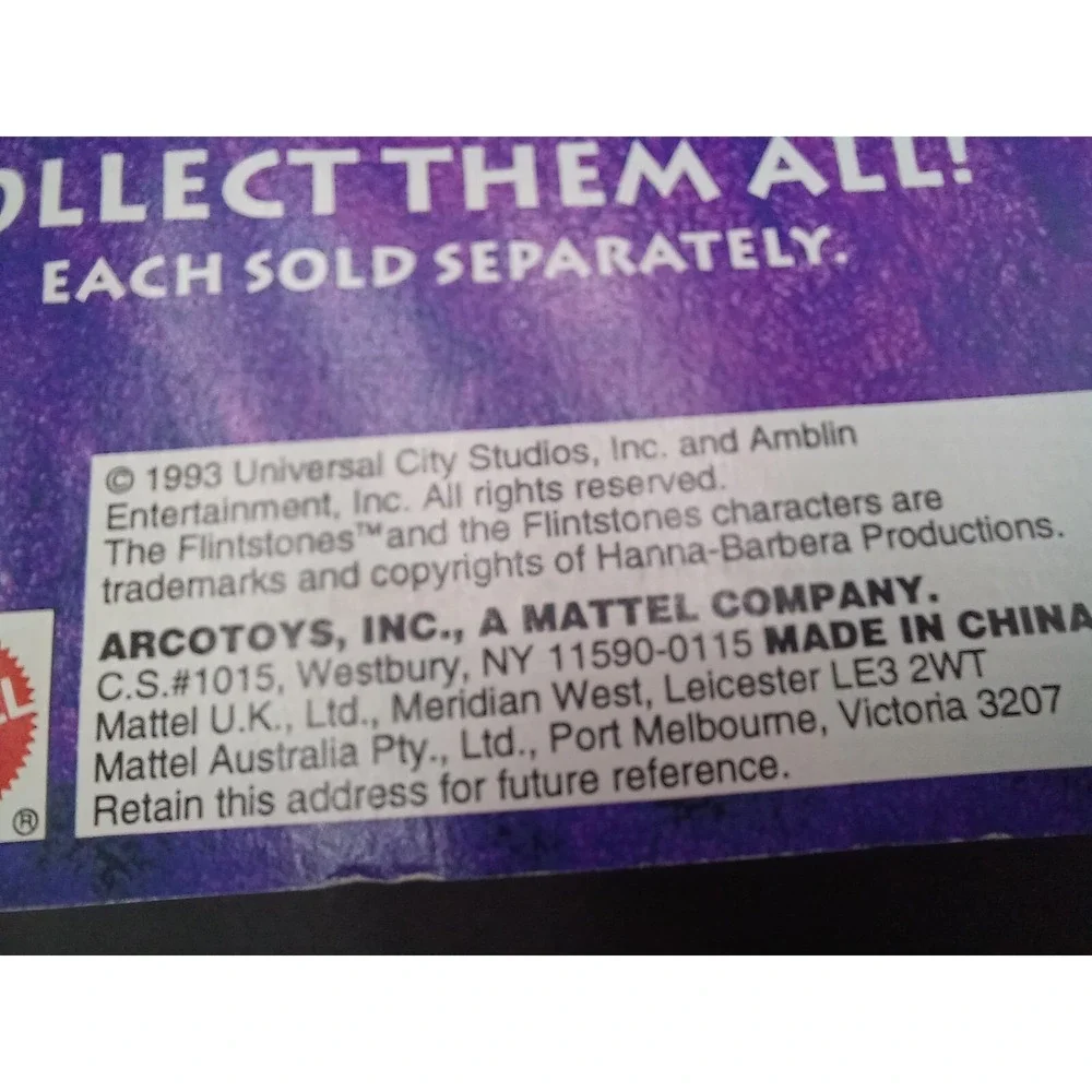 Vintage 1993‎ Mattel The Flintstones Movie Collectible Figures 3 Pack 65906 NEW